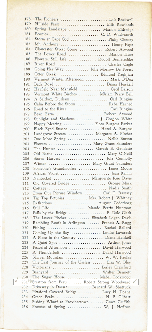 Southern Vermont Artists, Inc., 1946 Exhibition Program