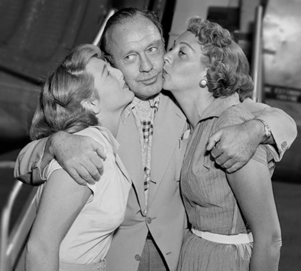 Jack Benny with wife Mary and daughter Joan
