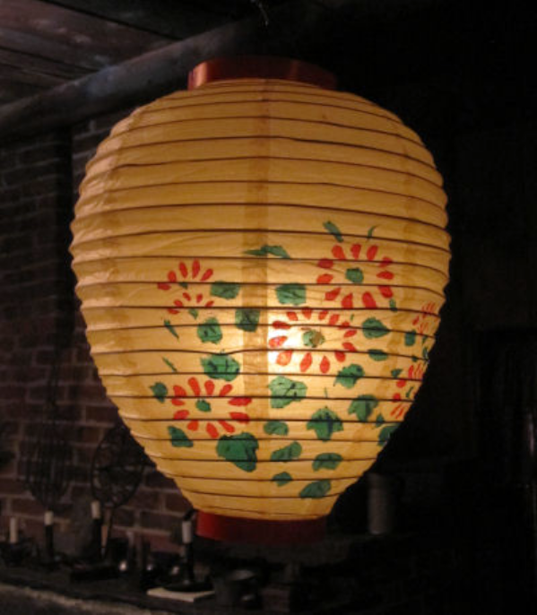 A Chinese lantern hanging in the Southwick studio.