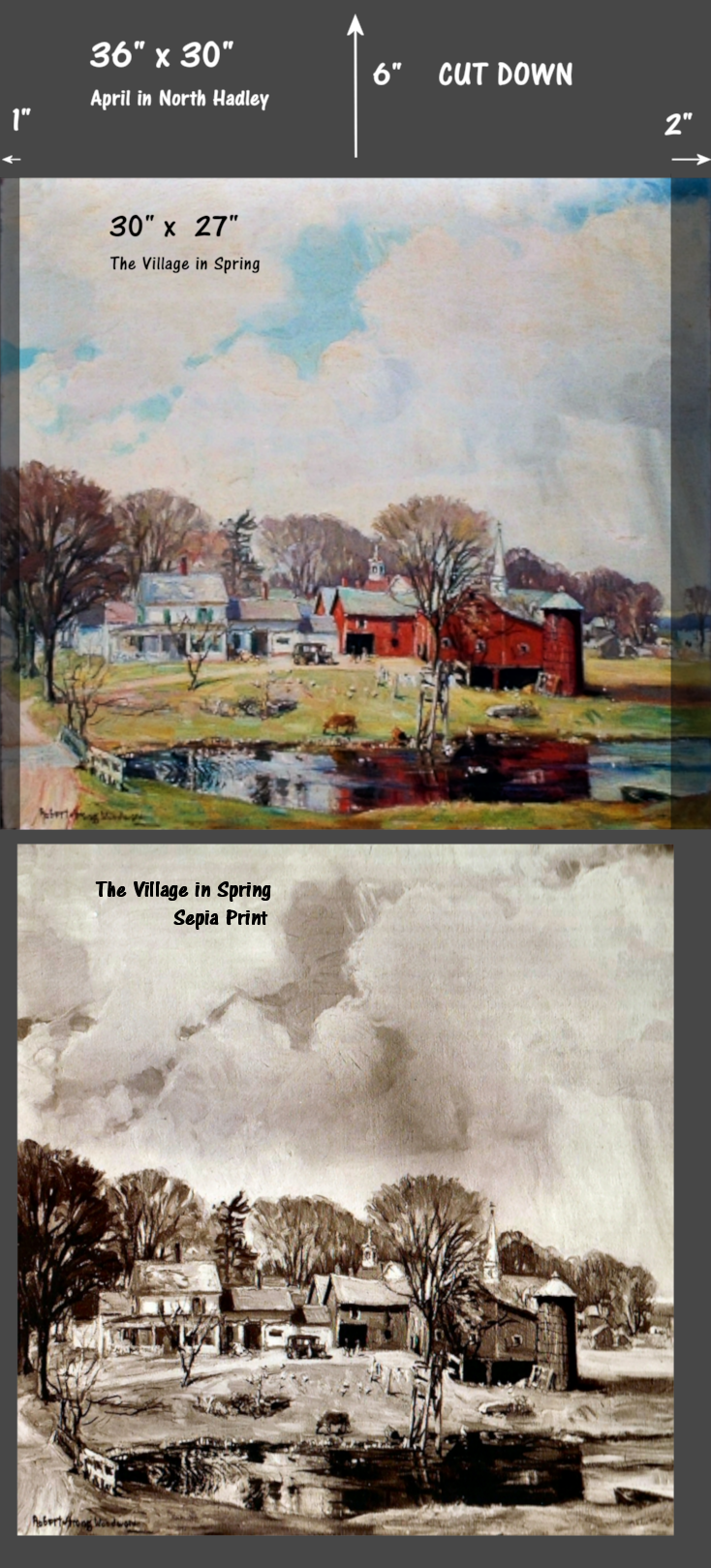 Up and down look at two North Hadley paintings