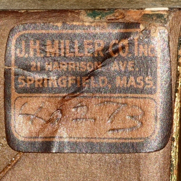 J.H. Miller label found on the frame