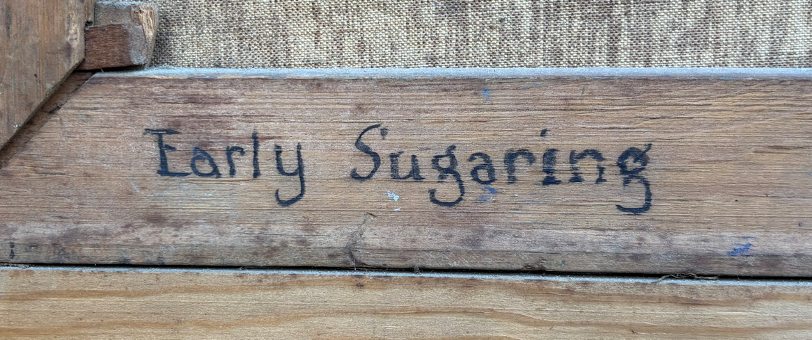 The name clearly written on the stretcher