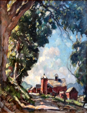 An upright Stevens painting