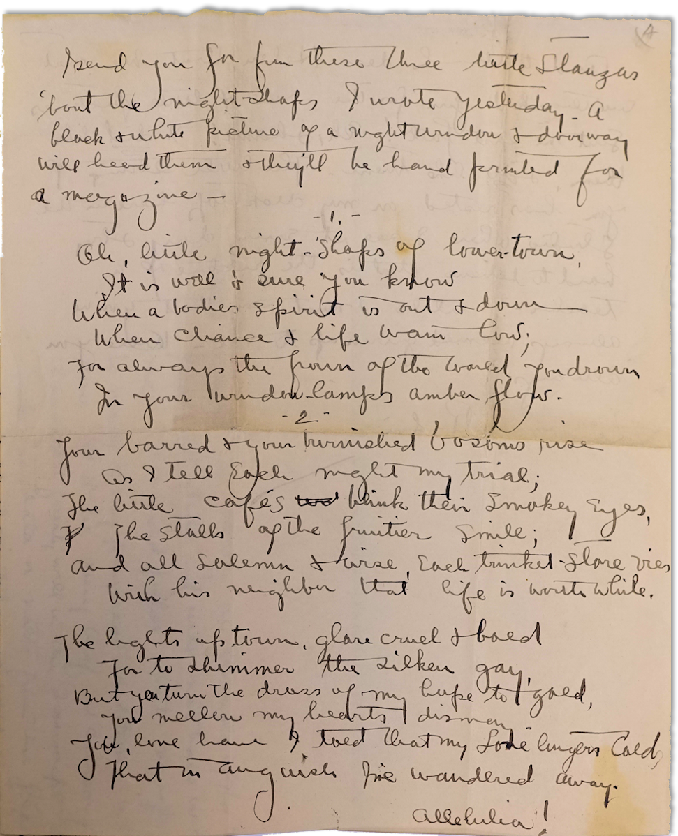 RSW handwritten verse