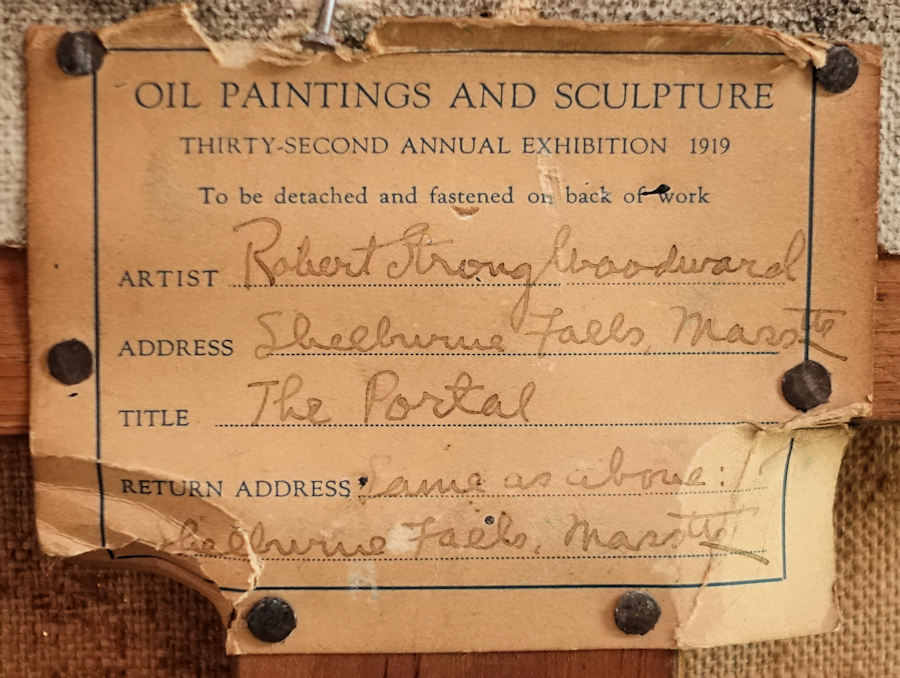 A Label attached to the rear stretcher