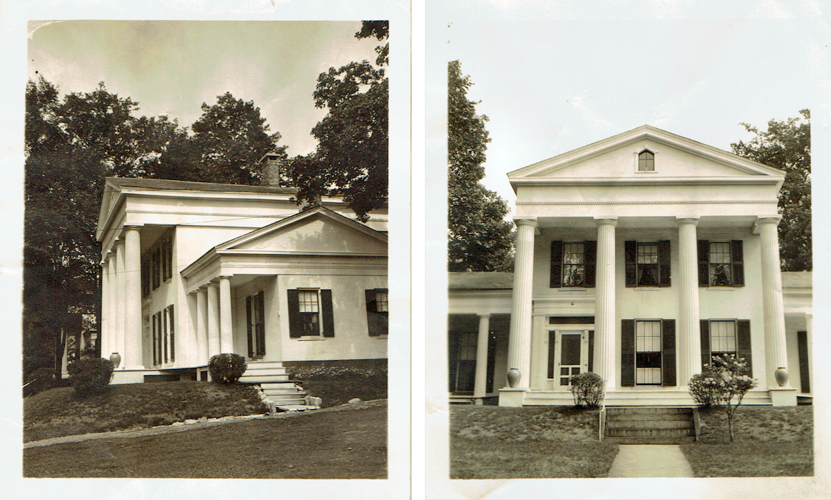 Side by side pictures of the Potter House