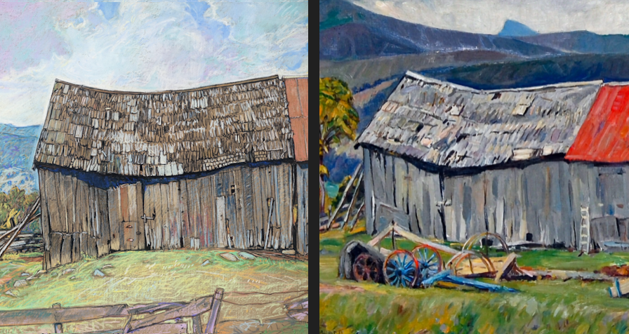 Side by side color comparison