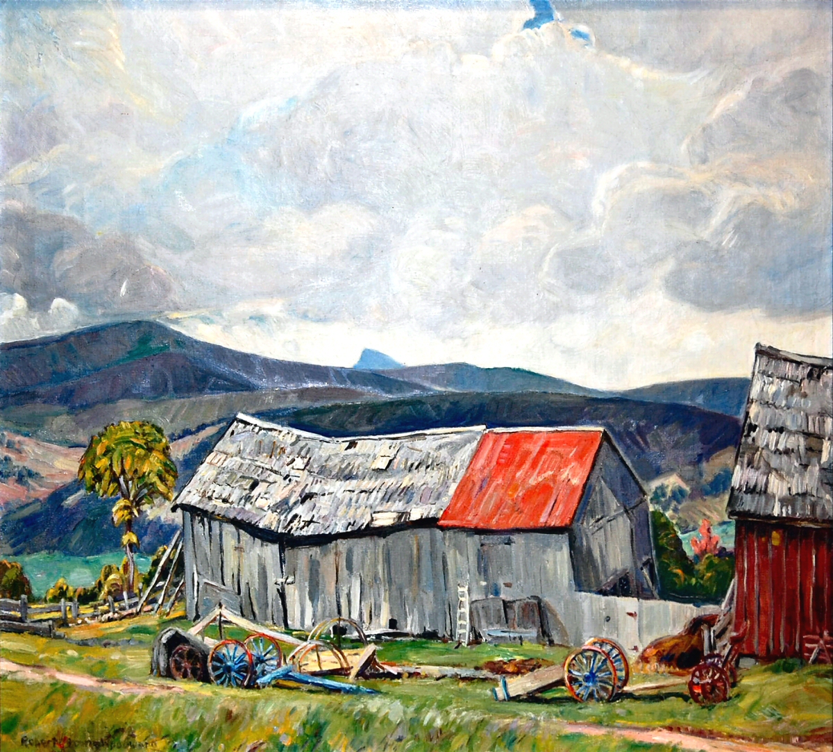 Vermont Barns, Oil High Resolution