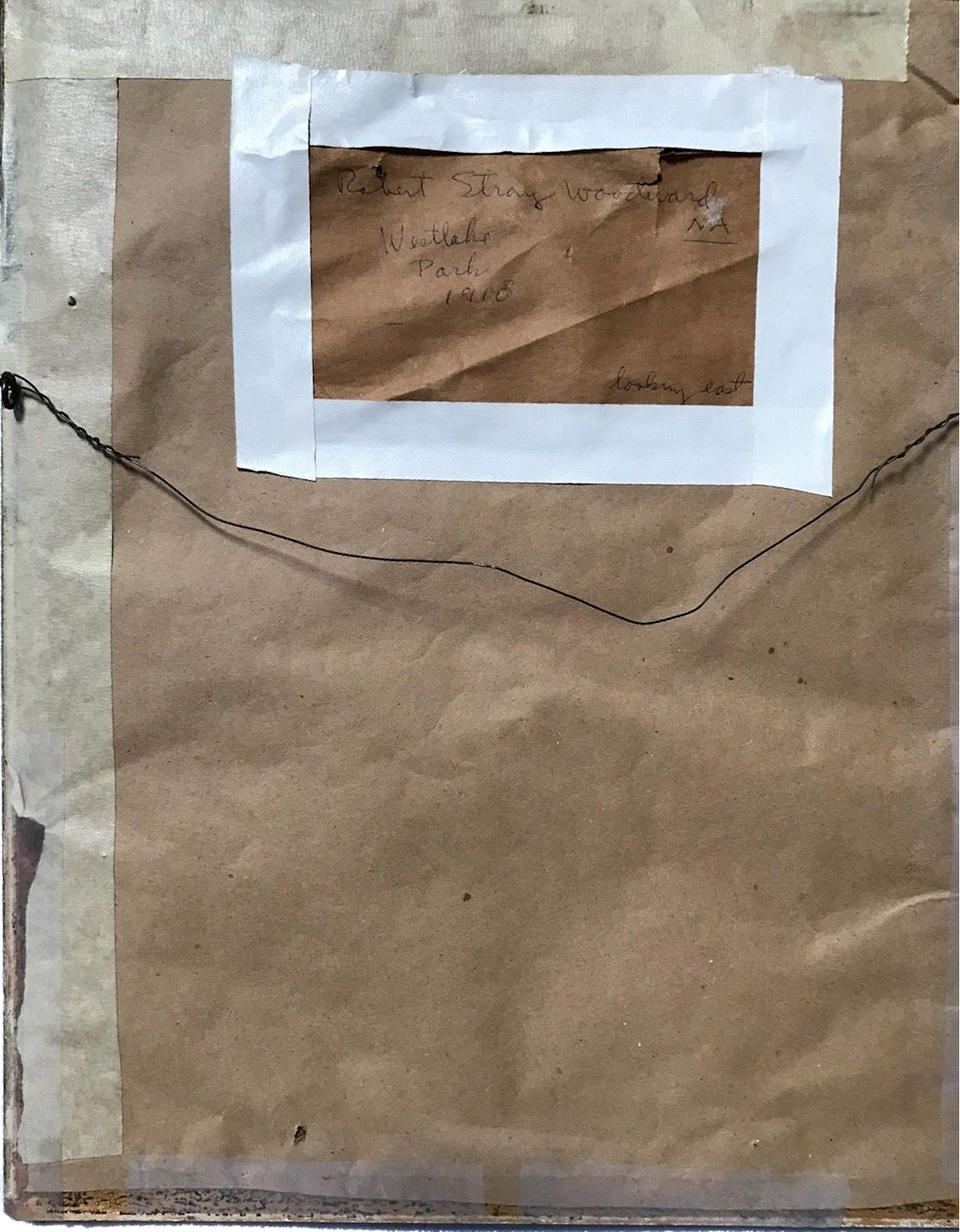 An image of the back of the painting
