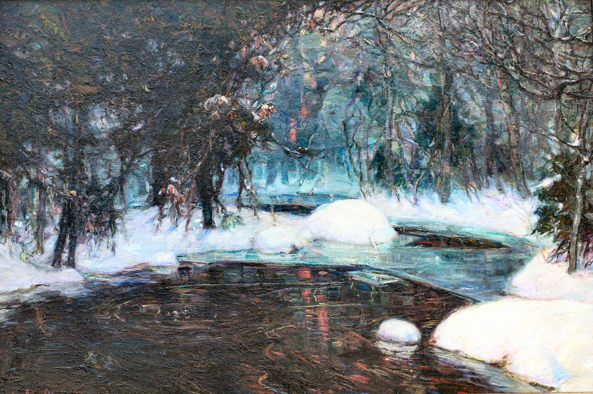 Winter Evening Stream High Resolution