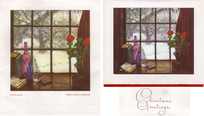 Christmas Cards printed by White and Wyckoff of My Winter Window Shelf 