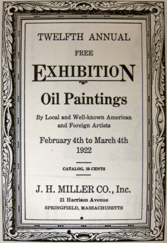 1922 J.H. Miller Gallies Co., Inc. Exhibition Catalog