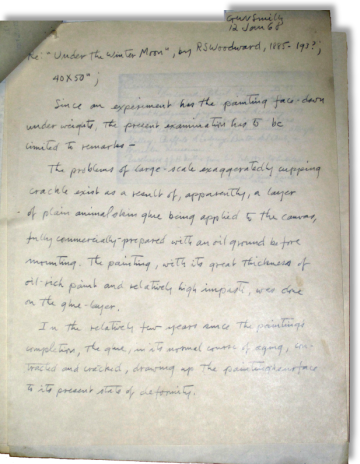 pg 1 of Woodward letter to JH Miller then forwarded to GWV Smith re: Under the Winter Moon