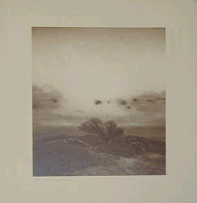  A direct contact copy of the negative on black and white photographic paper which has then been tinted sepia, dried and mounted on a mat. 