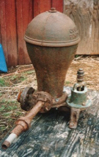  an antique water ram pump 