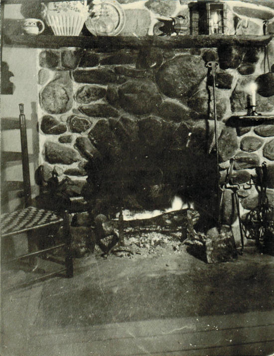  Stone Fireplace in the Hiram Woodward studio 