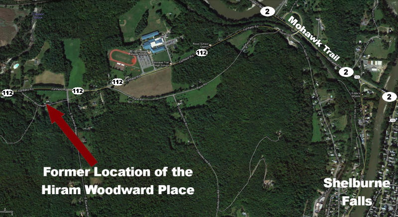  Map of Buckland showing location of Hiram Woodward Studio 