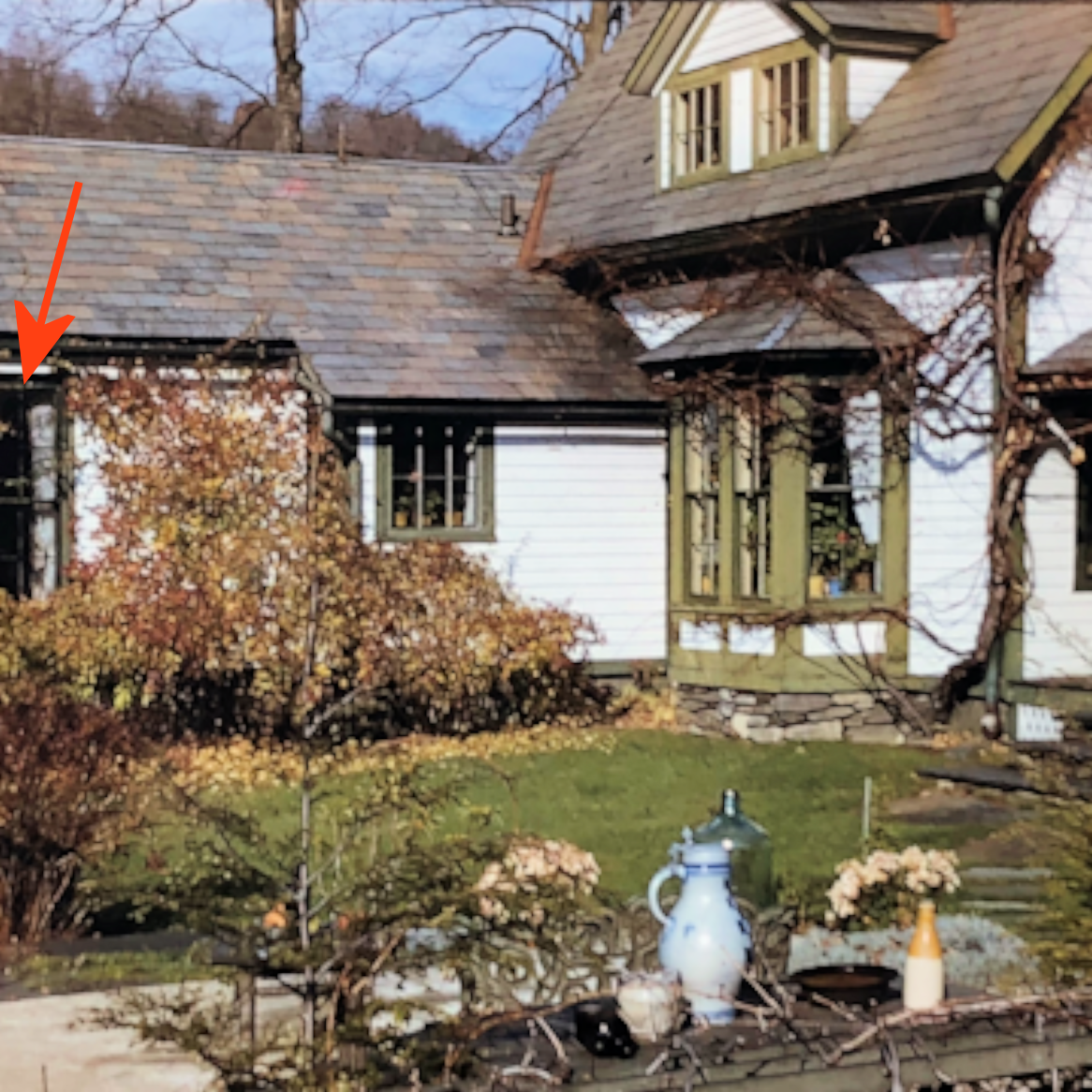 The annex bedroom east window