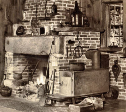 The studio hearth in Woodward's time