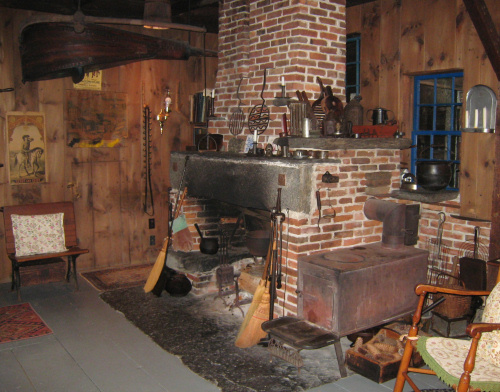 The fireplace in the Studio where dinner was cooked 