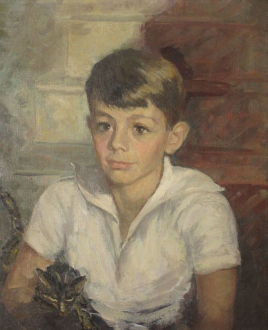 Portrait of her son Nate by Dorothy Day Tufts 