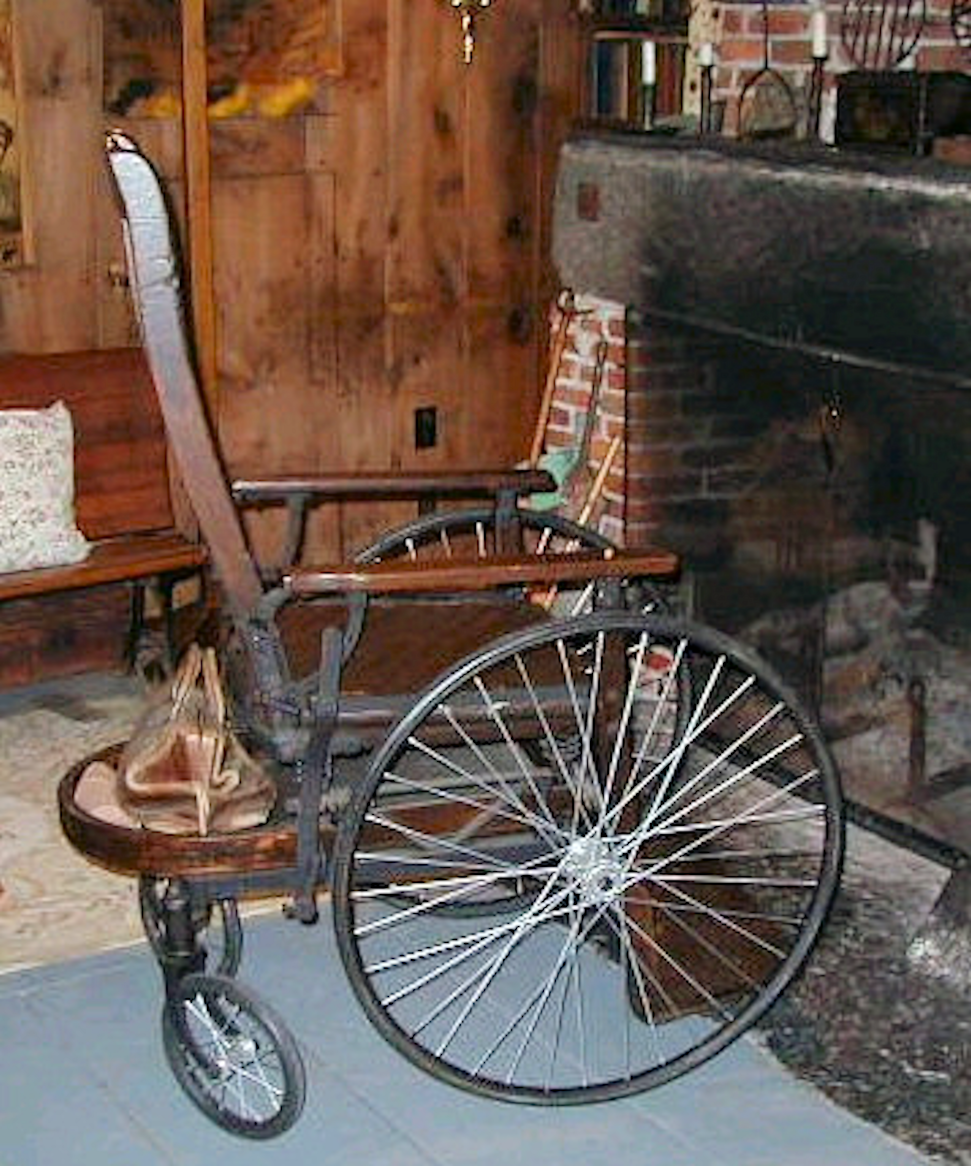 Woodward's last wheelchair retired in his Southwick Studio today