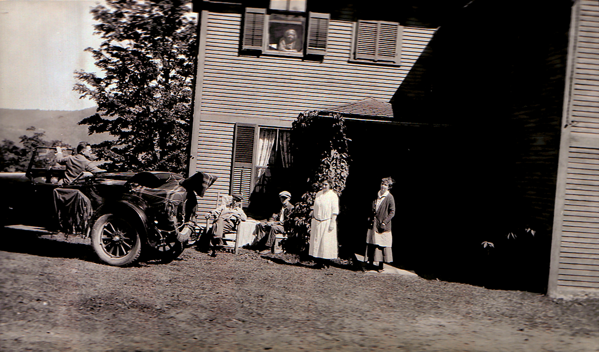 Saying goodbye from his 1924 Studebaker Light Six Roadster