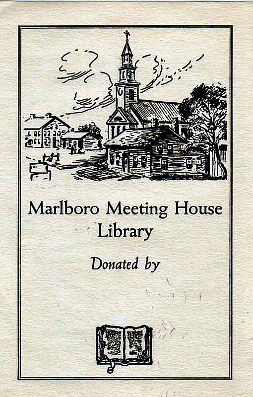 Marlboro Meeting House Library, Bookplate