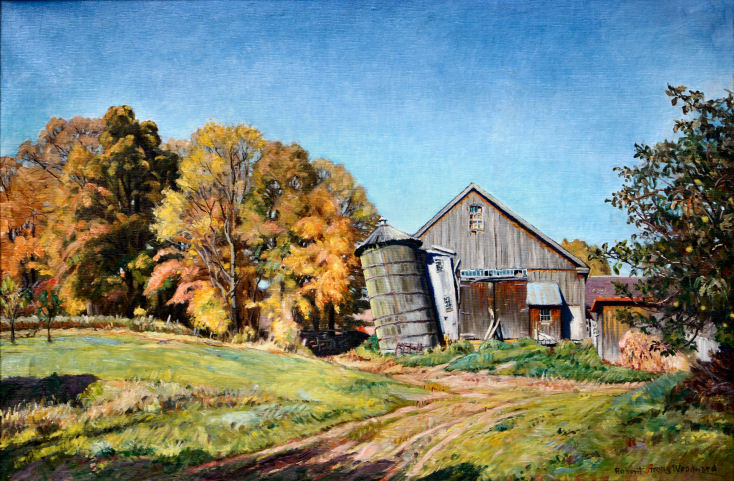 The Slanting Silo (Oil)