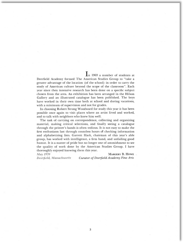 Deerfield Illustrated Catalogue, Page 3, May 1970