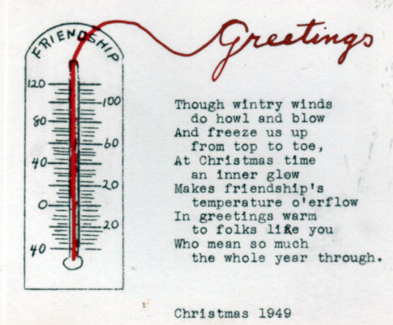 Aunt Lucy's 1949 Christmas Card